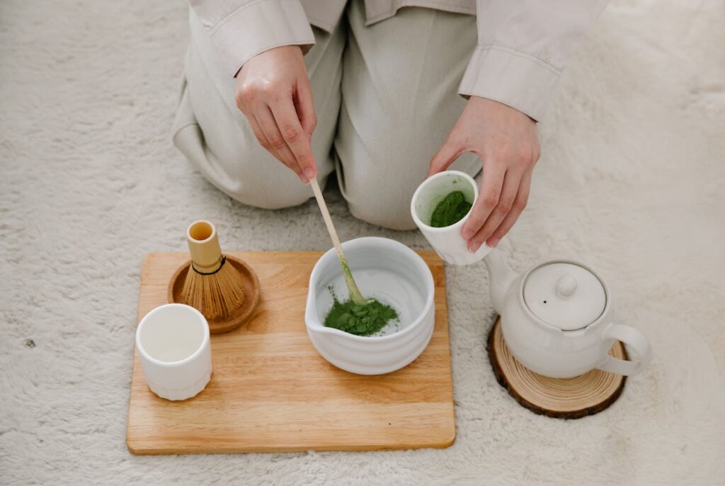 preparación té matcha